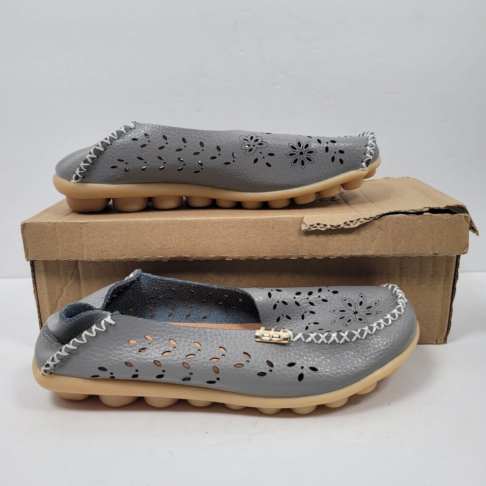 Venus Celia Women's Gray Comfort Flat Loafers US Size 5M NWB